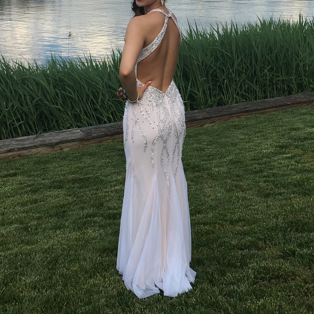 White prom dress